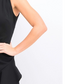 Calvin Klein Women's Sleeveless Ruffled Wrap-Hem Dress Black Size 2