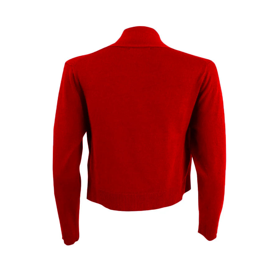केल्विन क्लेन महिलाओं का श्रग कार्डिगन लाल छोटा साइज़