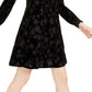 Calvin Klein Women's Burnout Velvet Pattern A-Line Dress Black Size 16