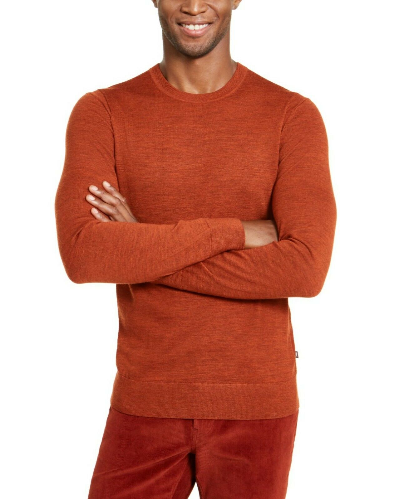 Michael Kors Men's Merino Sweater Brown Size Extra Large