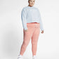 Nike Women's  Sportswear Plus Cropped Crew Sweatshirts Blue Size 2X