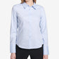 Calvin Klein Women's Petite Cotton Button-Front Shirt Blue Size 8 P