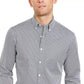 Michael Kors Men's Pin-Stripe Slim Fit Button-Down Shirt Gray Size Small