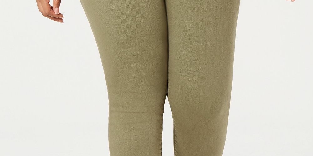 Celebrity Pink Women's Plus Size Skinny Ankle Jeans Green Size 20W