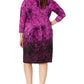 Calvin Klein Women's Plus Size Three-Quarter-Sleeve Mock-wrap Dress Pink Size 20 W