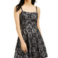 Speechless Juniors' Bonded-Lace Ruffle Hem Dress Silver Size 5