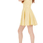 Speechless Juniors' Lace Fit & Flare Dress Yellow Size 9