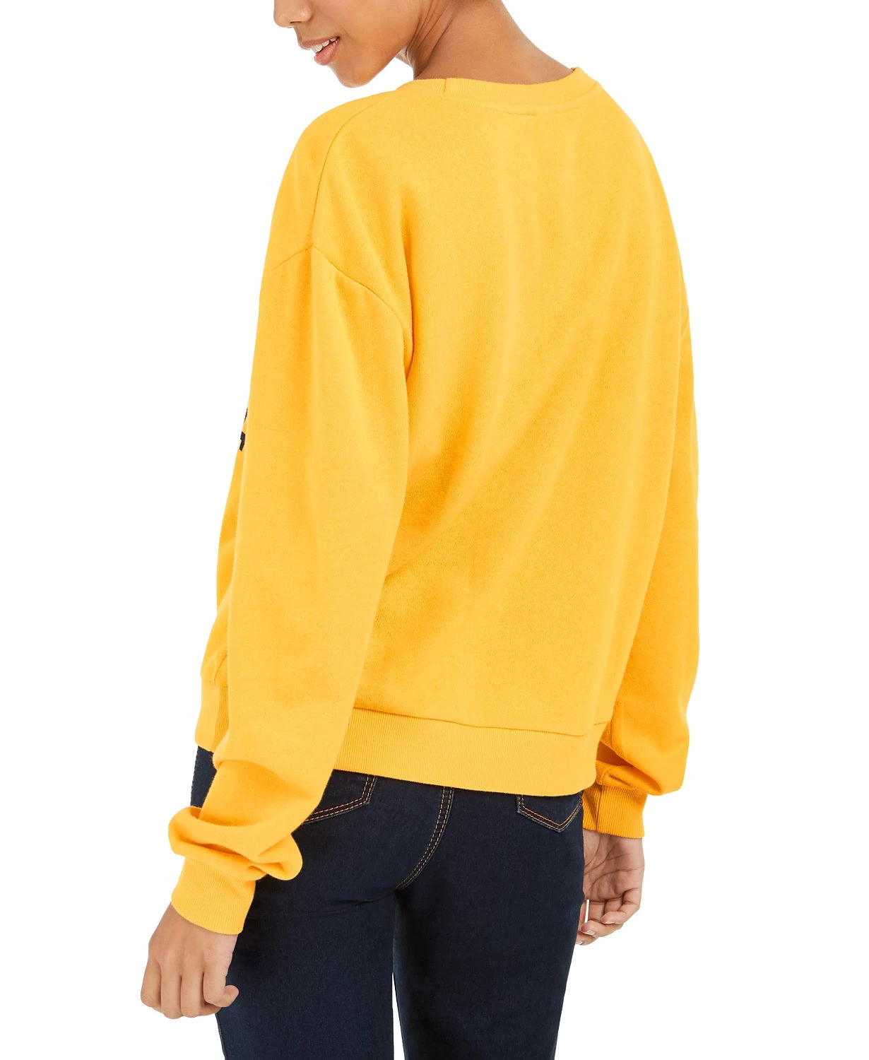 Mad Engine Disney Juniors' Mickey Mouse Graphic Sweatshirt Gold Size Large