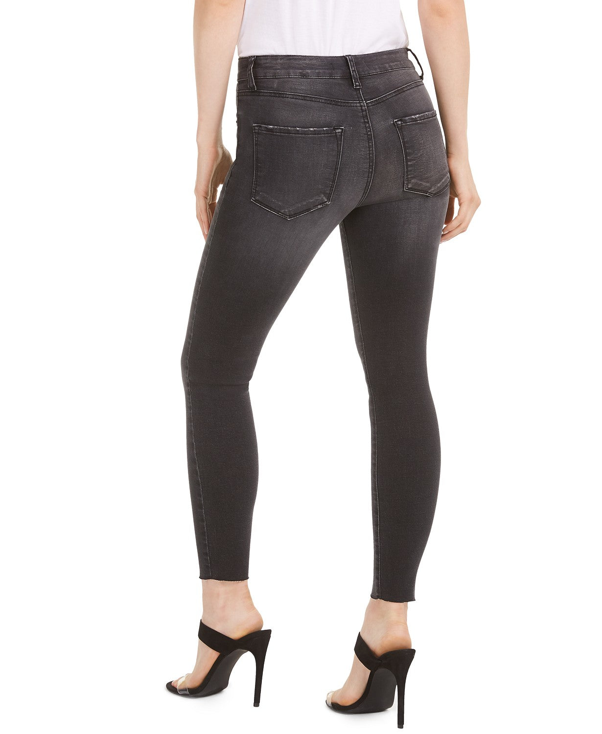 STS Blue Women's Brie High-Rise Raw-Hem Skinny Jeans Black Size 29