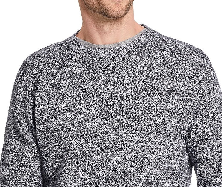 Weatherproof Vintage Men's Solid Mesh Stitch Sweater Gray Size Small