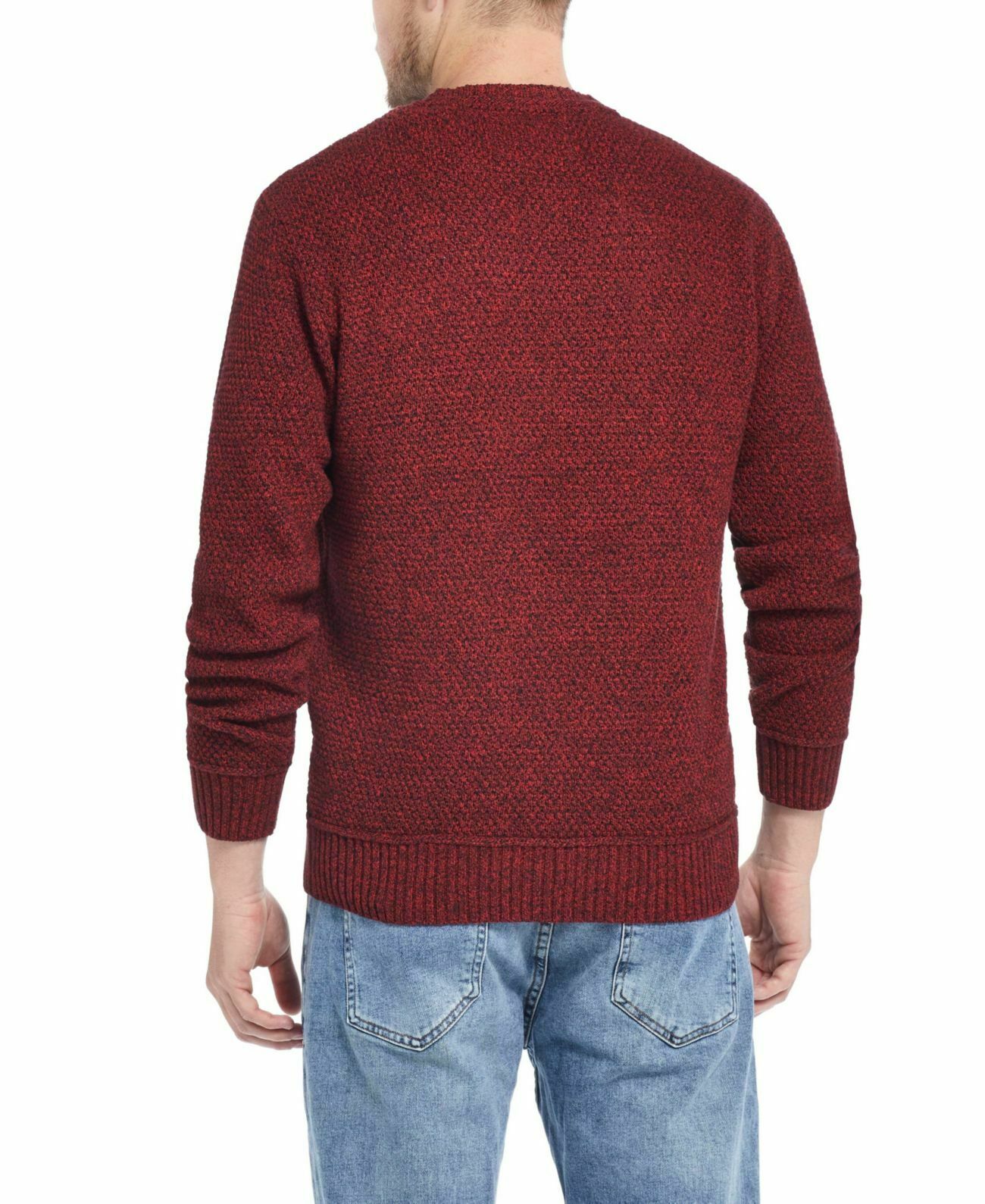 Weatherproof Vintage Men's Solid Mesh Stitch Sweater Pink Size Medium Regular