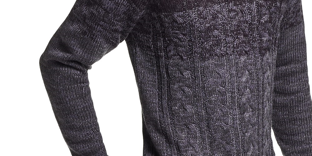 Weatherproof Vintage Men's Ombre Quarter-Zip Sweater Navy Size Medium