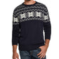 Weatherproof Vintage Men's Snowflake Pattern Sweater Navy Size Large