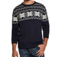 Weatherproof Men's Snowflake Pattern Sweater Navy Size Medium