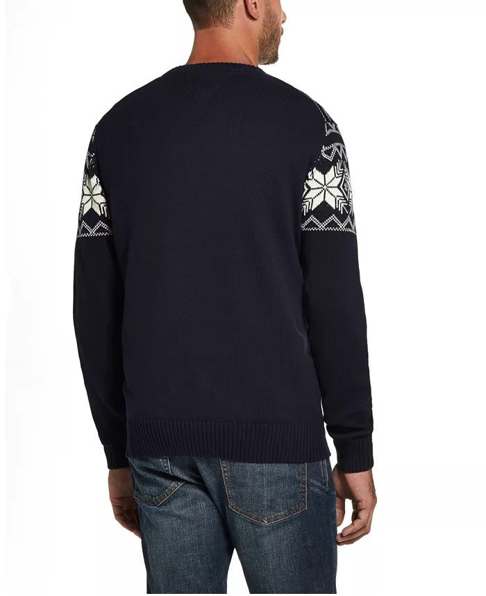 Weatherproof Vintage Men's Snowflake Pattern Sweater Navy Size XX-Large