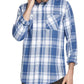 Weatherproof Vintage Men's Indigo Blues Plaid Shirt Med Blue Size XX Large