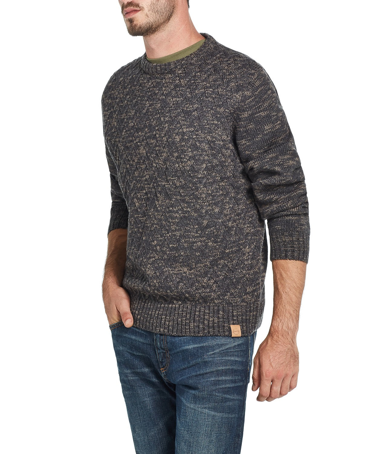 Weatherproof Vintage Men's Cross Stitch Sweater Brown Size 2 Extra Large
