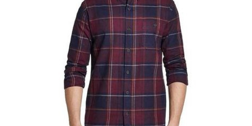 Weatherproof Vintage Men's Brushed Flannel Shirt Red Size Small