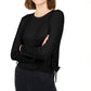 Rebellious One Juniors'  Side-Ruched Top Black Size Extra Large