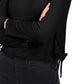 Rebellious One Juniors'  Side-Ruched Top Black Size Extra Large