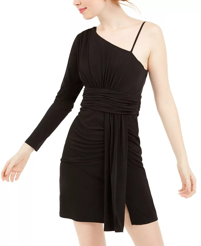 Teeze Me Junior's One Shoulder Bodycon Dress Black Size 3
