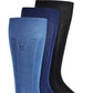 Perry Ellis Men's 3-Pk Rayon Ribbed Dress Socks Blue Size Regular