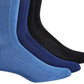 Perry Ellis Men's 3-Pk Rayon Ribbed Dress Socks Blue Size Regular