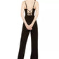 Teeze Me Juniors' Lace-Back Jumpsuit Black Size 13