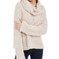 Hippie Rose Juniors' Textured Cowl-Neck Sweater White Size Extra Large