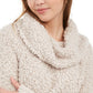 Hippie Rose Juniors' Textured Cowl-Neck Sweater White Size Extra Large
