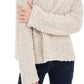 Hippie Rose Juniors' Textured Cowl-Neck Sweater White Size Extra Large