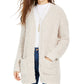 Hippie Rose Juniors' Long-Sleeve Cardigan Beige Size Large