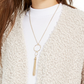 Hippie Rose Juniors' Long-Sleeve Cardigan Beige Size Large