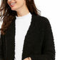 Hippie Rose Juniors' Long-Sleeve Cardigan Black Size Medium