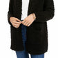 Hippie Rose Juniors' Long-Sleeve Cardigan Black Size Small