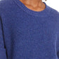 Hippie Rose Junior's Waffle Knit Lettuce Edge Top Blue Size X-Small
