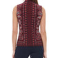 Tommy Hilfiger Women's Paisley Button Up Collared Blouse Red - Size Small