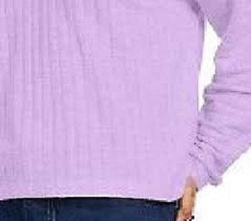 Hippie Rose Juniors' Cozy V-Neck Ribbed Top Purple Size Small