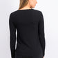 Hippie Rose Juniors' Rib-Knit Henley Top Black Size Extra Large