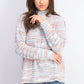 Hippie Rose Juniors' Mock-Neck Chenille Sweater Dark Blue Size X-Large