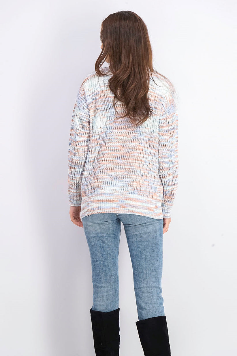 Hippie Rose Juniors' Mock-Neck Chenille Sweater Dark Blue Size X-Large