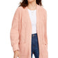 Hippie Rose Juniors' Chenille Cardigan Pink Size Extra Small