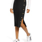 Hippie Rose Juniors' Button Sweater Skirt Black Size Medium