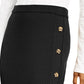 Hippie Rose Juniors' Button Sweater Skirt Black Size Medium