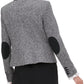 Tommy Hilfiger Women's Marled Peak-Lapel Blazer Charcoal Size 10
