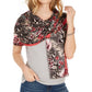 INC International Concepts Women's  Reptilian Garden Pashmina  Gray Size Regular