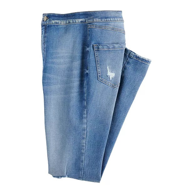 Rewash Juniors' Super High Waist Vixen Jeggings Blue Size 3
