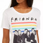 Love Tribe Juniors Friends Rainbow Graphic T-Shirt White Size Medium