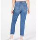 Rewash Junior's High Rise Button Fly Straight Leg Jeans Blue Size 1