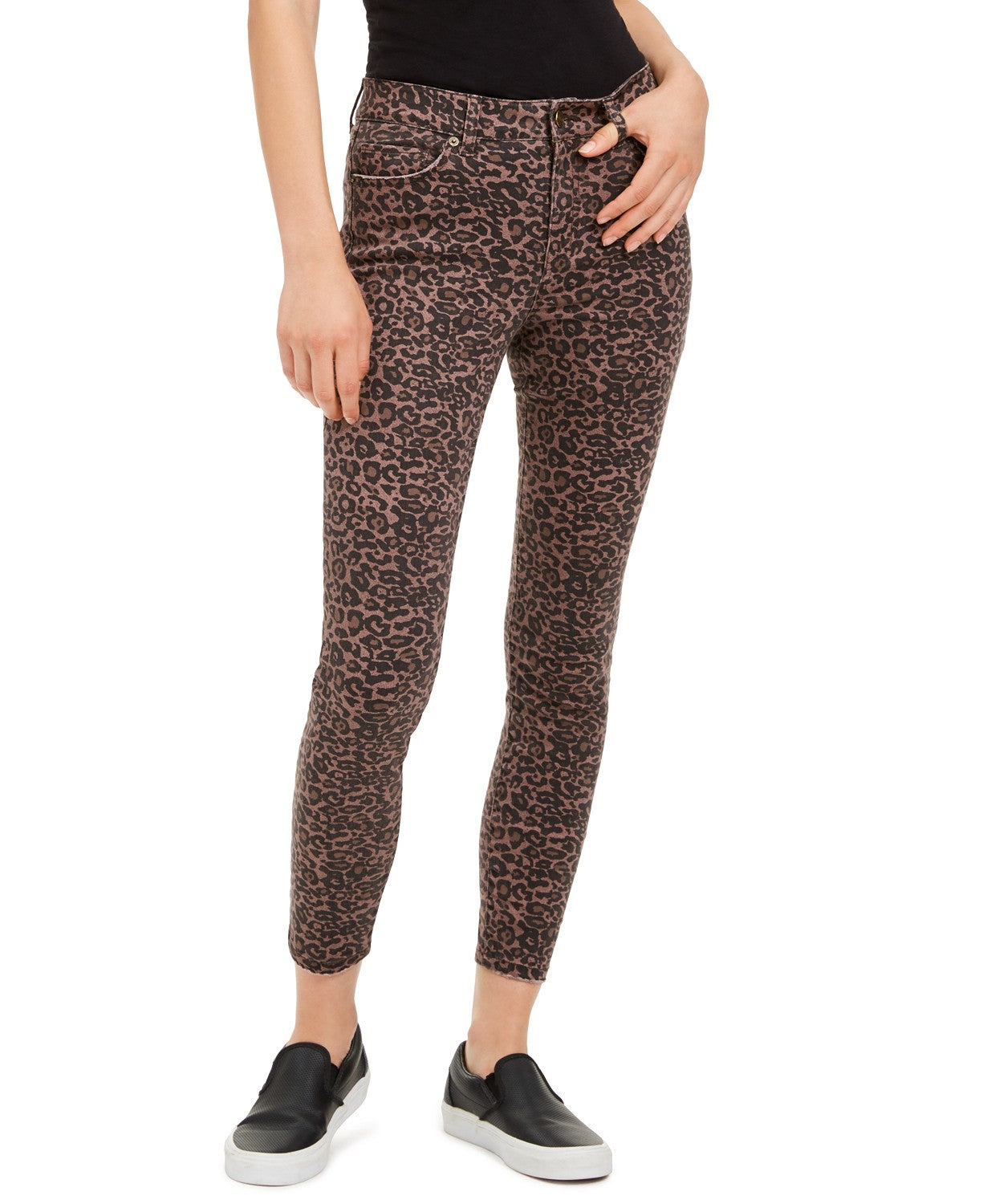 Rewash Women's Juniors' Printed Skinny Jeans Purple Size 5